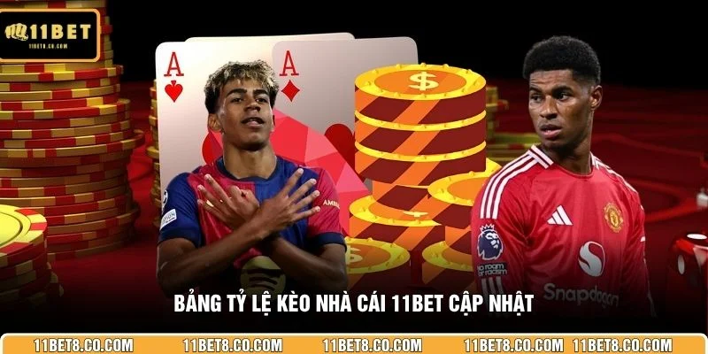 Bảng tỷ lệ kèo nhà cái 11BET cập nhật