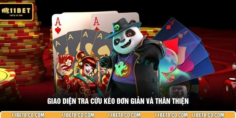 Giao diện tra cứu kèo đơn giản và thân thiện