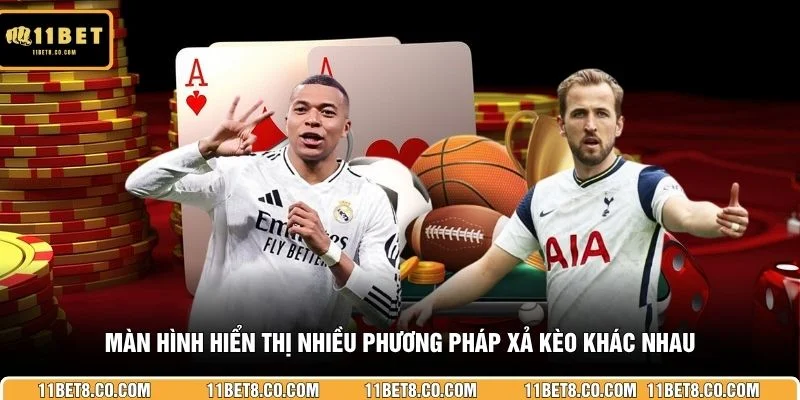 Màn hình hiển thị nhiều phương pháp xả kèo khác nhau